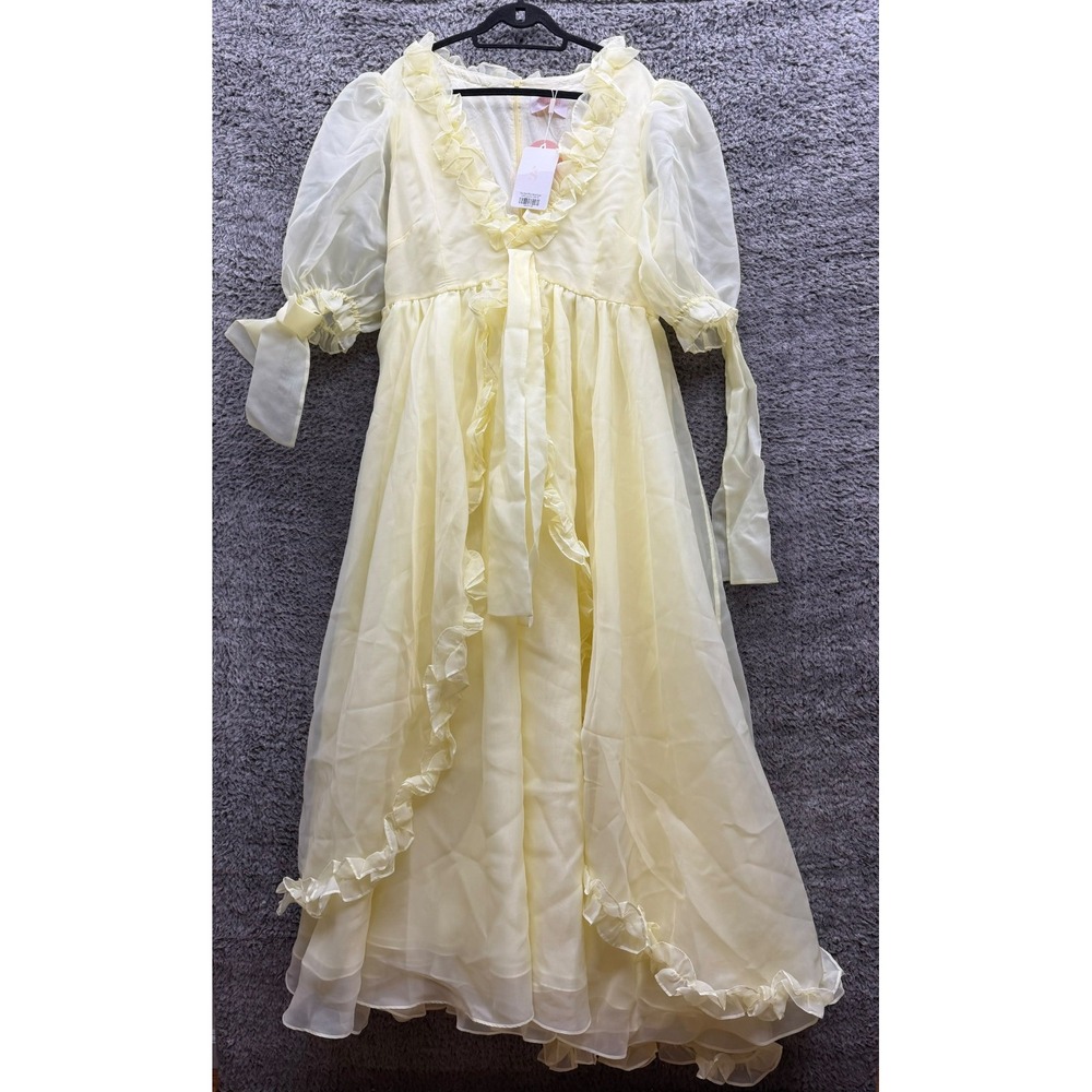 NWD Selkie Dole Whip Marie Gown Maxi Dress Sunshine Yellow Womens Plus Size 1X